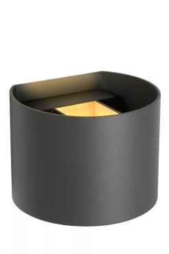 Lucide Xio - Wandleuchte mit 2 verstellbaren Strahlen - 11 x 13 x 9,7 cm - 4W dimmbare LED inkl - grau