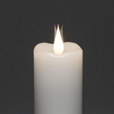 Konstsmide - Batteriebetriebene LED-Wachskerze - Ø 5 x 12,7 cm - weiß