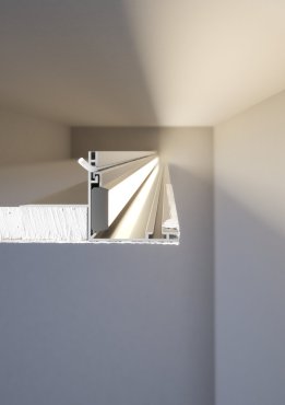 KLUS NISA-NI - LED-Einbauprofil für 12mm Gipskarton - 5,7 x 3,2 cm - Aluminium