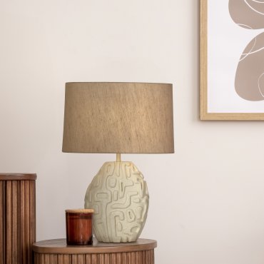 Searchlight Adelaide - Tischleuchte - Ø 42 x 60 cm - creme
