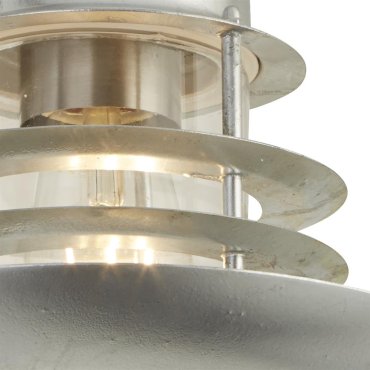 Searchlight Conrad - Außenwandleuchte - 23 x 25 cm - IP44 - silber galvanisiert