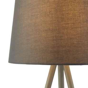 Searchlight Rio - Tischleuchte - Ø 23 x 54 cm - satiniert silber und grau