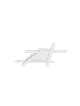Nova Luce Willow - deckenleuchte - 51 x 39 x 5,6 cm - 38W dimmbares LED inkl. - sand weiß