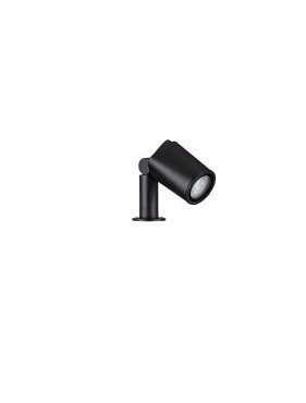 Nova Luce Spy - Gartenpfosten auf Erdspieß - Ø 7 x 19 x 14 cm - IP65 - Sand schwarz
