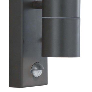 Searchlight Watford -Außenwandleuchte mit Bewegungsmelder - 7 x 21,5 cm - IP44 - satiniert schwarz