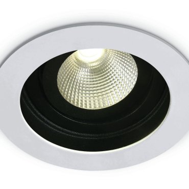 ONE Light COB Shop &amp; Hotel - Einbaustrahler - Ø 100 mm, Ø 87 mm Einbaugröße - 12W dimmbare LED inkl. - weiß - warmweiße Lichtfarbe (3000K)