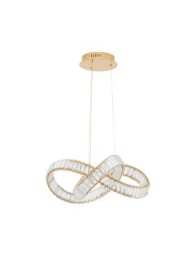 Nova Luce Conceto - pendelleuchte - Ø 60 x 120 cm - 49W dimmbare LED inkl. - gold