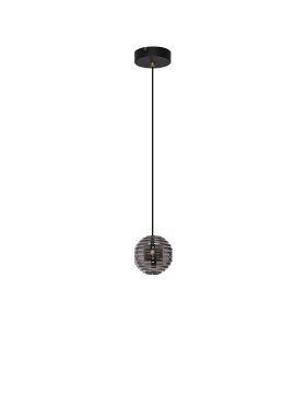 Nova Luce Las - Hängelampe - Ø 15 x 145 cm - 13W LED inkl. - sand schwarz, gold und rauchgrau