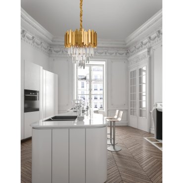 Nova Luce Grane - Pendelleuchte - Ø 40 x 120 cm - gold