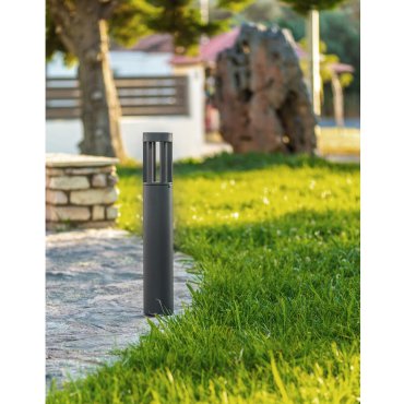 Nova Luce Devora - Gartenleuchte - Ø 11 x 65 cm - 8W LED inkl. - IP54 - dunkelgrau