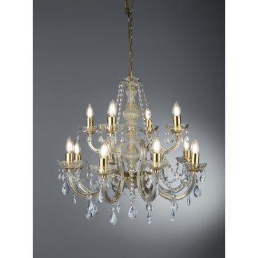 Searchlight Marie Therese - Kronleuchter - Ø 63 x 120 cm - gold