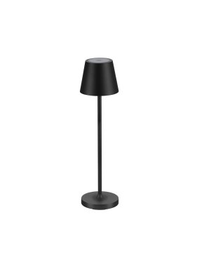 Nova Luce Petit - wiederaufladbare Tischleuchte - Ø 7 x 28 cm - 2W dimmbare LED inkl. - IP54 - dunkel anthrazit