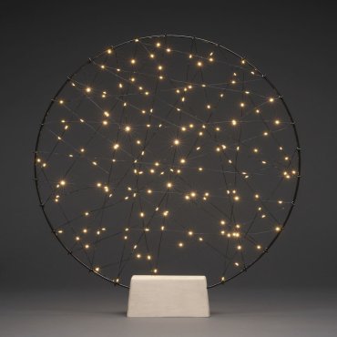 Konstsmide Weihnachtsbeleuchtung - Traumfänger mit 4-stufigem Dimmer - 60 x 5 x 64 cm - mattschwarz