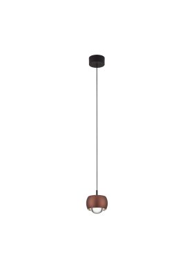Nova Luce Conga - Hängelampe - Ø 9,6 x 140 cm - 13W LED inkl. - Kaffeebraun