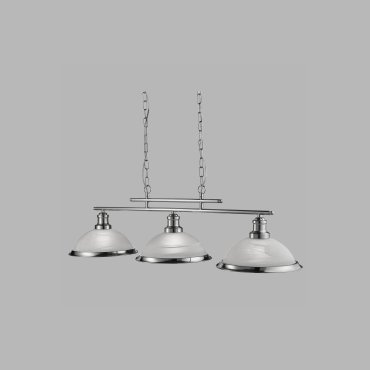 Searchlight Bistro - Pendelleuchte - 100 x 28 x 82 cm - satiniert silber