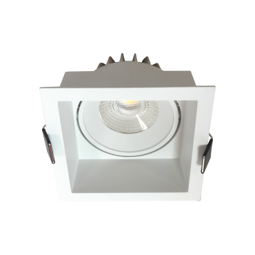 Artdelight Vibs - Einbaustrahler - 90 x 90 mm, Ø 80 mm Einbaumaß - 10W dimmbare LED inkl. - IP44 - weiß