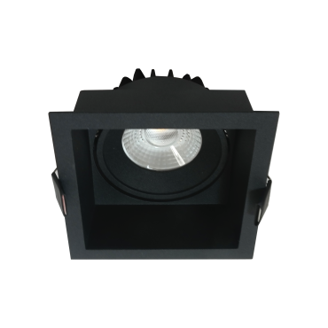 Artdelight Vibs - Einbaustrahler - 90 x 90 mm, Ø 80 mm Einbaumaß - 10W dimmbare LED inkl - IP44 - schwarz