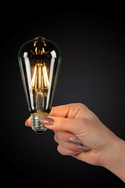Lucide LED Klasse B Glühlampe - Ø 6,4 x 14,6 cm - E27 - 7W dimmbar - 2700K - transparent