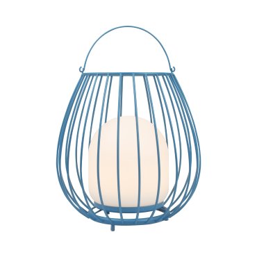 Nordlux Jim To-Go - wiederaufladbare Tischleuchte für den Außenbereich - Ø 28 x 30,3 cm - 3W LED inkl. - IP54 - blau