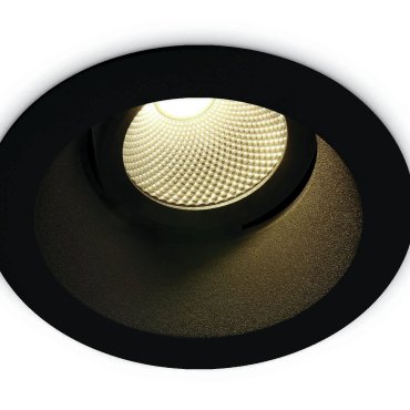 ONE Light COB Dark Light - Einbaustrahler - Ø 95 mm, Ø 80 mm Einbaumaß - inkl. 7W LED - schwarz
