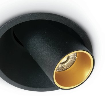 ONE Light Recessed COB Cylinders - Einbaustrahler - Ø 9,1 x 9 cm - 7W dimmbare LED inkl. - schwarz