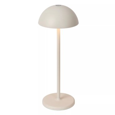 Lucide Joy - wiederaufladbare Tischleuchte - Ø 12 x 32 cm - 1.5W dimmbare LED inkl - IP54 - weiß