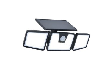 Lutec Briti - solarbetriebener Strahler mit Sensor - 26,7 x 8,3 x 12,75 cm - 6W LED inkl. - IP44 - schwarz