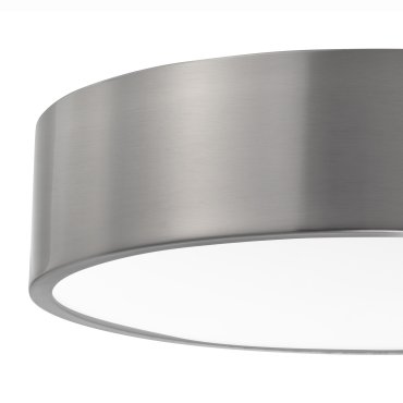 Nova Luce Finezza - Deckenleuchte - Ø 45 x 11 cm - Nickel satiniert und weiß matt