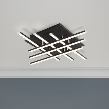 Searchlight Matrix - Deckenleuchte - 45,5 x 45,5 x 8,5 cm - 24W dimmbare LED inkl - mattschwarz