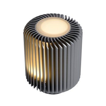 Lucide Turbin - Tischleuchte - Ø 10,6 x 13,7 cm - 5W LED inkl. - grau
