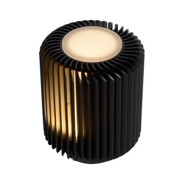 Lucide Turbin - Tischleuchte - Ø 10,6 x 13,7 cm - 5W LED inkl. - schwarz