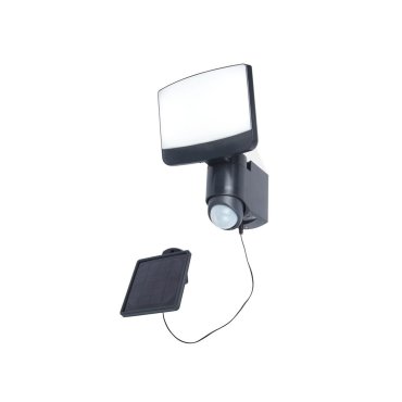 Lutec Sunshine - Solarstrahler mit Sensor - 18 x 24 cm - 7,5W LED inkl. - IP44 - dunkelgrau