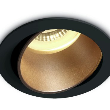 ONE Light Chill Out - Einbaustrahler - Ø 79 mm, Ø 72 mm Einbaugröße - schwarz und Messing