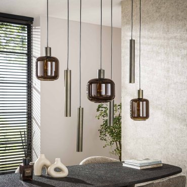 Vico Bronza - Hängeleuchte - 105 x 35 x 150 cm - sienna-braun und bronze