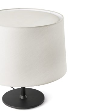 Faro Windsor – tischlampe – Ø 48,5 x 51 x 29 cm – mattschwarz und leinen