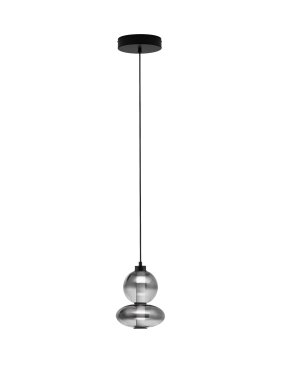 Nova Luce Bally - Hängelampe - Ø 20 x 158 cm - 12W dimmbar LED inkl. - matt schwarz und rauchgrau