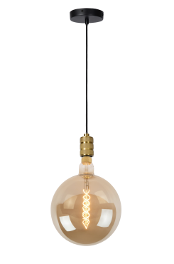 Lucide Jova - Pendelleuchte - Ø 12 x 4,6 x 140 cm - Mattes Gold / Messing