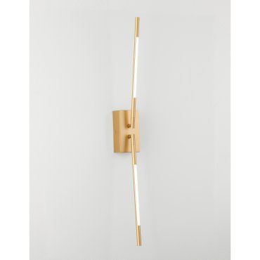 Nova Luce Raccio - Wandleuchte - 12 x 6 x 74 cm - 9,2W LED inkl. - Goldmessing