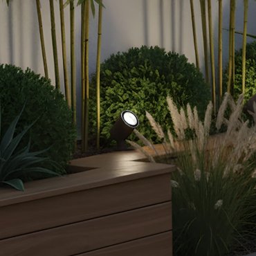 VK Lighting Sui - Bodenstrahler für Außen - Ø 7 x 9,8 cm - 12W LED inkl. - IP65 - Rustbraun