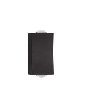 Nova Luce Dewei - Außenwandleuchte - 5 x 9 x 4 cm - 2x 2W LED inkl. - IP54 - dunkel anthrazit