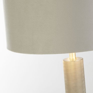 Searchlight London - Tischleuchte - Ø 38 x 63 cm - silber und grau