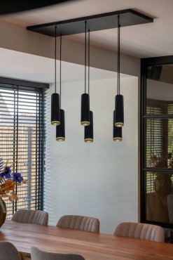 Artdelight Milano - Pendelleuchte - Ø 6,6 x 175 cm - schwarz