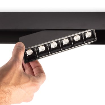 Faro Neso Point-6 - Leuchte für Magnetschiene - 16,4 x 1,3 x 2,2 cm - 8W LED inkl. - 34° Abstrahlwinkel - schwarz