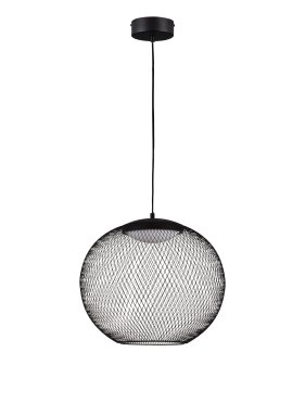 Nova Luce Kinetic - Hängelampe - Ø 40 x 154 cm - 19W LED inkl. - matt schwarz