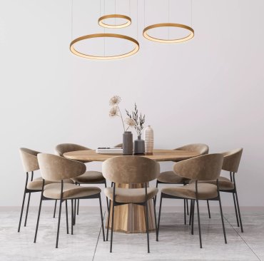 Lucide Vidal - Pendelleuchte - Ø 78 x 200 cm - 120W LED inkl - mattes Gold/Messing.