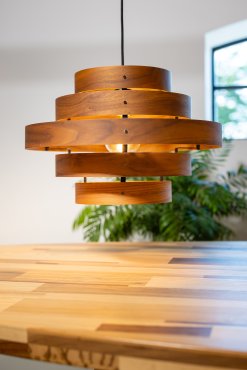 ETH Walnut - hängeleuchte - Ø 50 x 176,5 cm - braun
