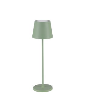 Nova Luce Seina - wiederaufladbare Tischleuchte - Ø 11,4 x 39,5 cm - 2W dimmbare LED inkl. - IP54 - olivgrün