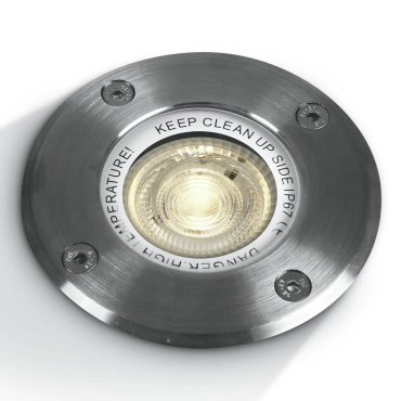 ONE Light GU10 Inground Range - Bodeneinbaustrahler für den Außenbereich - Ø 105 mm, Ø 101 mm Einbaumaß - IP67 - Edelstahl