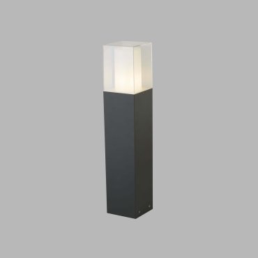 Searchlight Outdoor - Gartenpfosten - 10 x 10 x 45 cm - IP44 - dunkelgrau und weiß