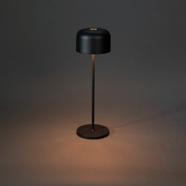 Konstsmide Lille - kabellose Outdoor-Tischleuchte mit Ladestation - Ø11 x 36 cm - 3.5W dimmbare LED inkl. IP54 - schwarz